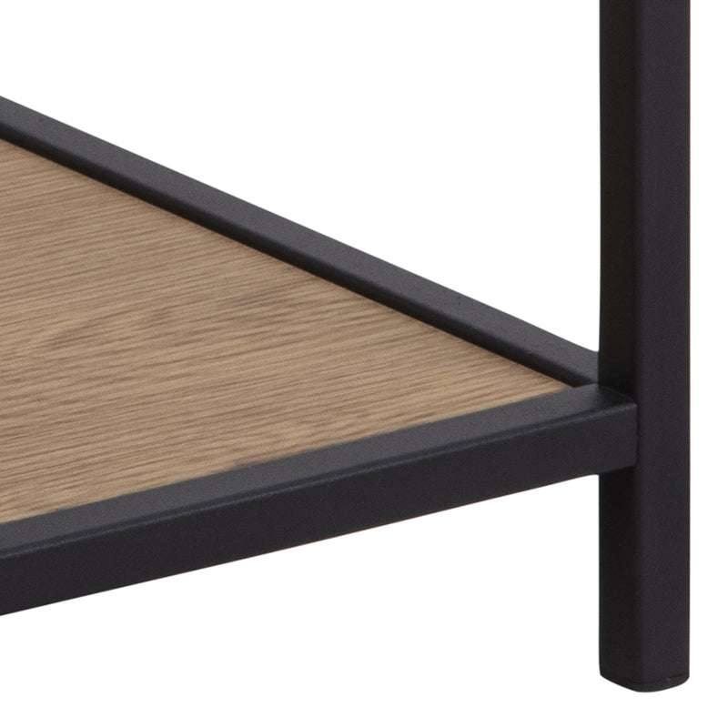 Seaford Bedside Table with 1 Drawer – Black & Oak – image 8