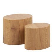 Mice Oval Coffee Table Set of 2 – Oak – image 1
