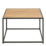 Seaford Black Metal Coffee Table with Oak Top – image 2