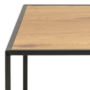 Seaford Black Metal Coffee Table with Oak Top – image 8