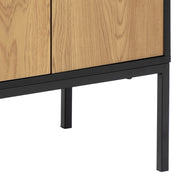 Seaford 3 Door 2 Drawer Sideboard in Black & Oak – image 9