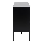 Seaford 1 Door 3 Drawer Small Sideboard in Black & Oak – image 3