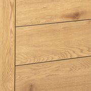 Seaford 1 Door 3 Drawer Small Sideboard in Black & Oak – image 9