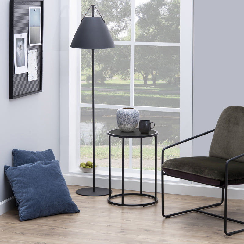 Seaford Metal Small Round Side Table – Black – image 3