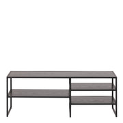 Seaford Metal Open TV Unit with 3 Shelves – Black – image 2