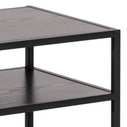 Seaford Metal Open TV Unit with 3 Shelves – Black – image 7