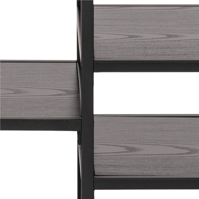Seaford Metal Open TV Unit with 3 Shelves – Black – image 8