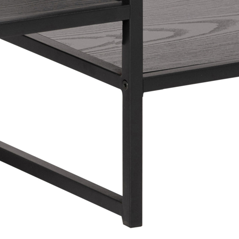 Seaford Metal Open TV Unit with 3 Shelves – Black – image 9