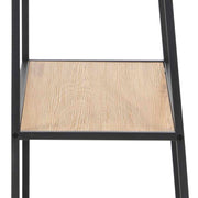 Seaford Black Metal Ladder Bookcase with 5 Oak Shelves – image 8