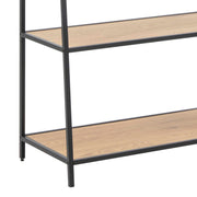 Seaford Black Metal Ladder Bookcase with 5 Oak Shelves – image 9