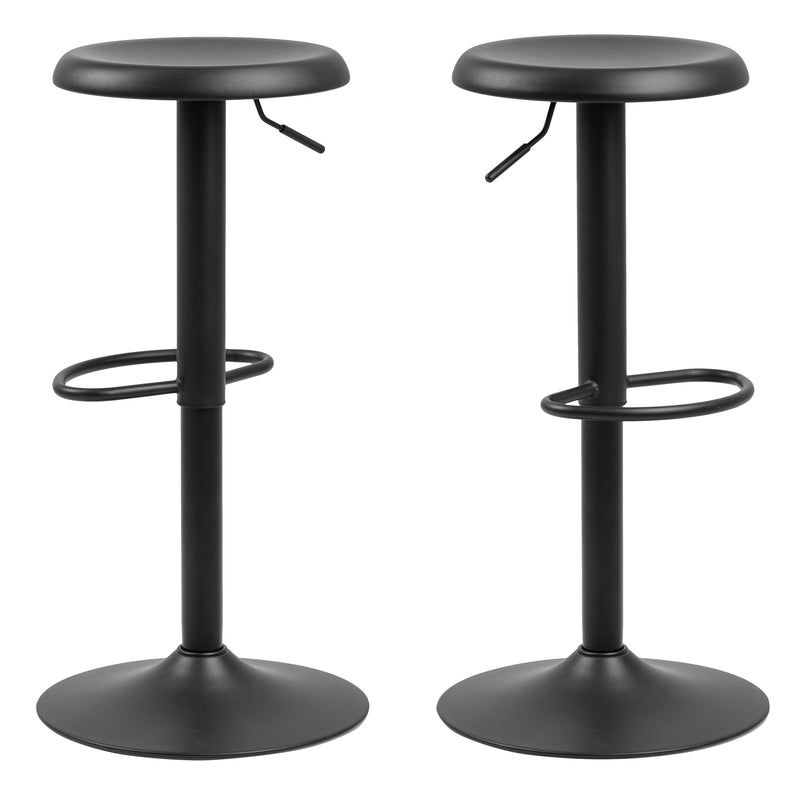 Finch Black Bar Stool without Back Set of 2 – image 1