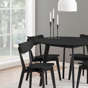 Roxby Round Dining Table in Black 105x76cm Included 4 Roxby Dining Chairs in Black – image 7