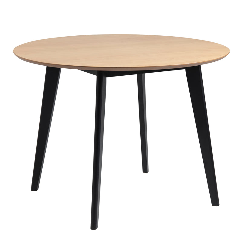 Roxby Round Dining Table in Oak & Black Included 4 Roxby Dining Chairs in Black and Oak – image 2