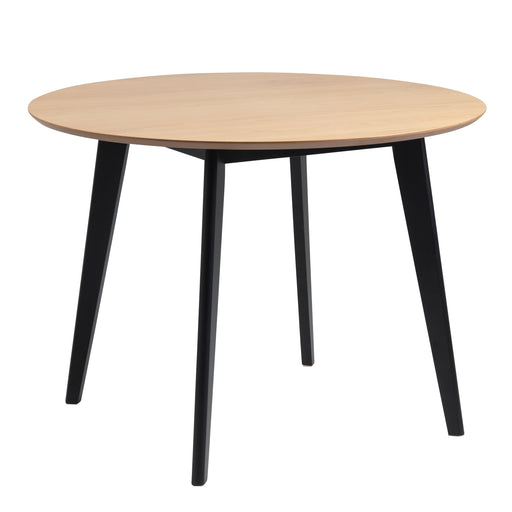 Roxby Round Dining Table in Oak & Black Included 4 Roxby Dining Chairs in Black and Oak – image 2