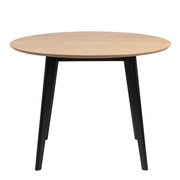 Roxby Round Dining Table in Oak & Black Included 4 Roxby Dining Chairs in Black and Oak – image 3