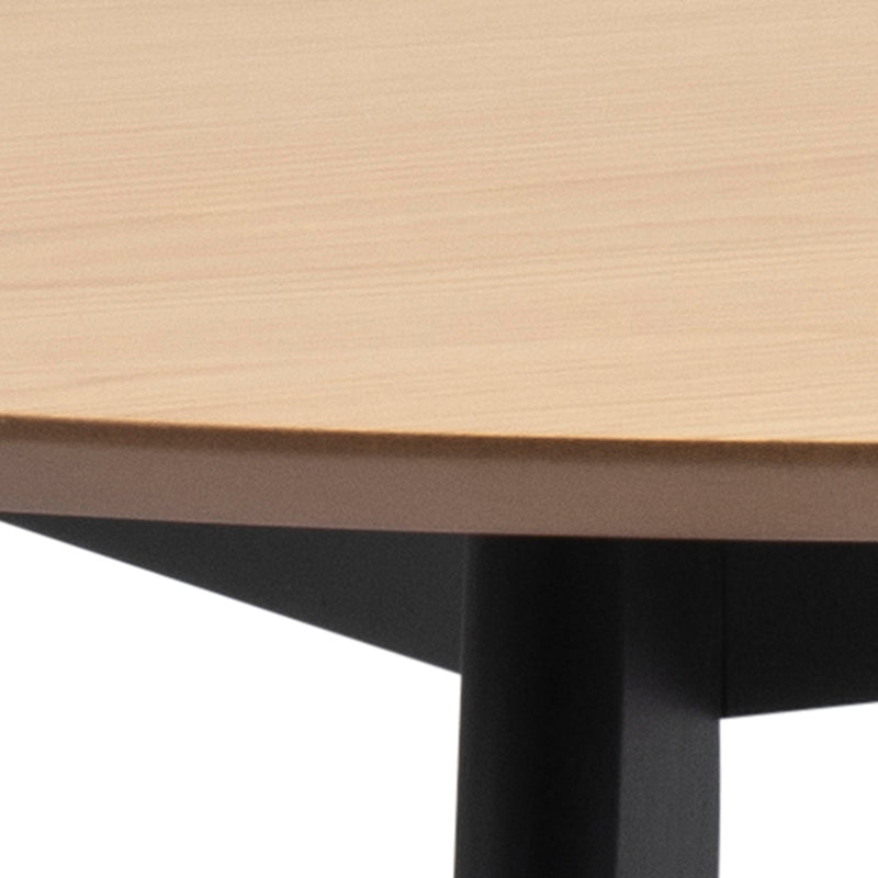 Roxby Round Dining Table in Oak & Black Included 4 Roxby Dining Chairs in Black and Oak – image 4