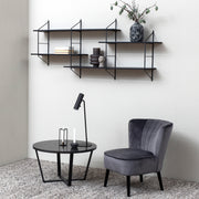 Amble Round Coffee Table with Black Marble Melamine Top & Black Legs – image 3
