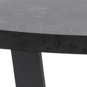 Amble Round Coffee Table with Black Marble Melamine Top & Black Legs – image 6