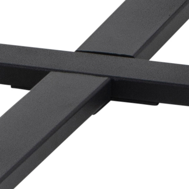 Amble Round Coffee Table with Black Marble Melamine Top & Black Legs – image 8