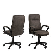 Brad Swivel Desk Chair with Armrest – Black – image 1