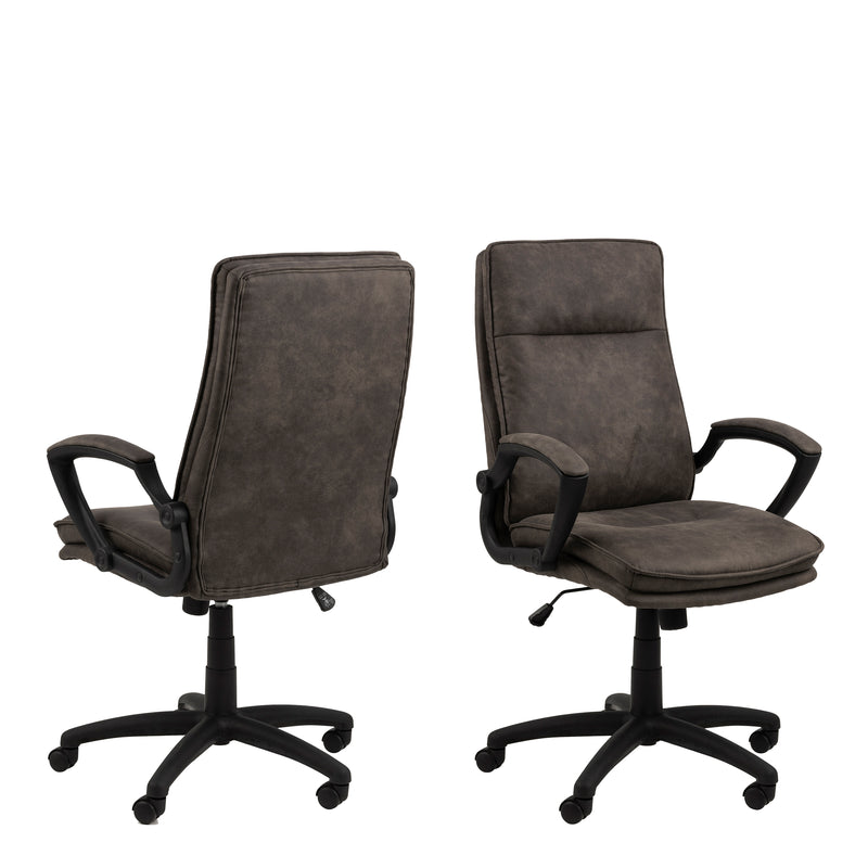 Brad Swivel Desk Chair with Armrest – Black – image 1