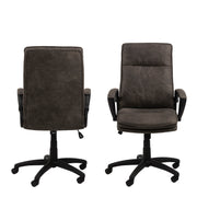 Brad Swivel Desk Chair with Armrest – Black – image 2