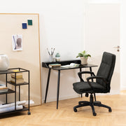 Brad Swivel Desk Chair with Armrest – Black – image 4