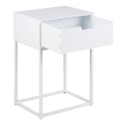 Mitra 1 Drawer Bedside Table – White – image 4
