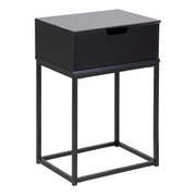 Mitra 1 Drawer Bedside Table – Black – image 1