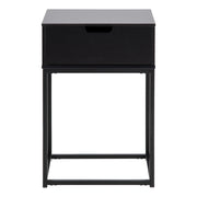 Mitra 1 Drawer Bedside Table – Black – image 2