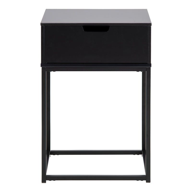 Mitra 1 Drawer Bedside Table – Black – image 2