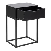 Mitra 1 Drawer Bedside Table – Black – image 4