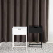 Mitra 1 Drawer Bedside Table – Black – image 6