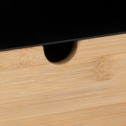 Joliet 1 Drawer Wallmounted Bedside Table and Bamboo – Black & Bamboo – image 12