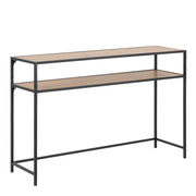 Seaford Metal Console Table – Oak – image 1