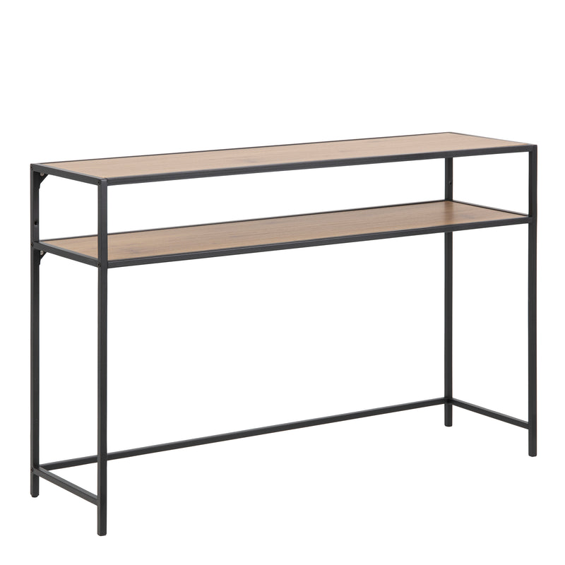 Seaford Metal Console Table – Oak – image 1