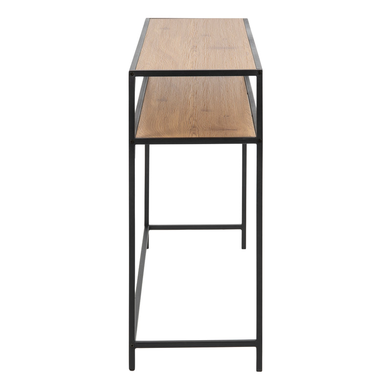 Seaford Metal Console Table – Oak – image 3