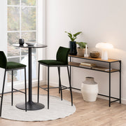 Seaford Metal Console Table – Oak – image 4