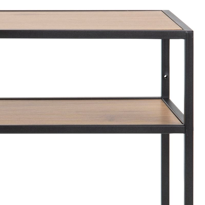 Seaford Metal Console Table – Oak – image 7