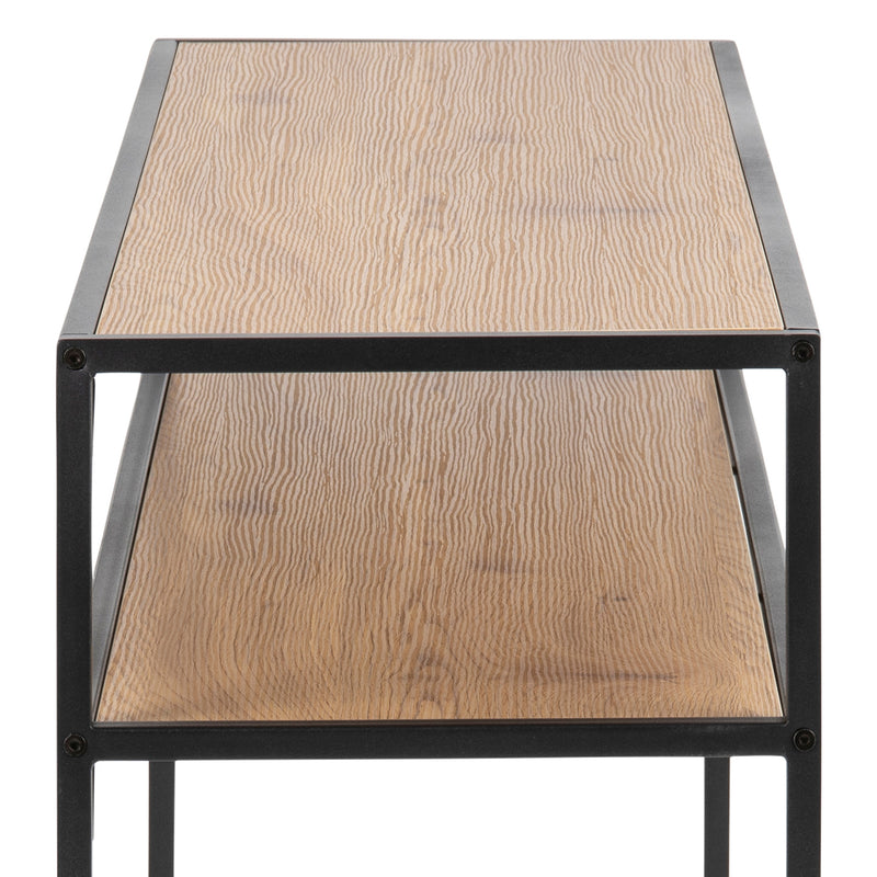 Seaford Metal Console Table – Oak – image 8