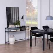 Seaford Metal Console Table – Black – image 4
