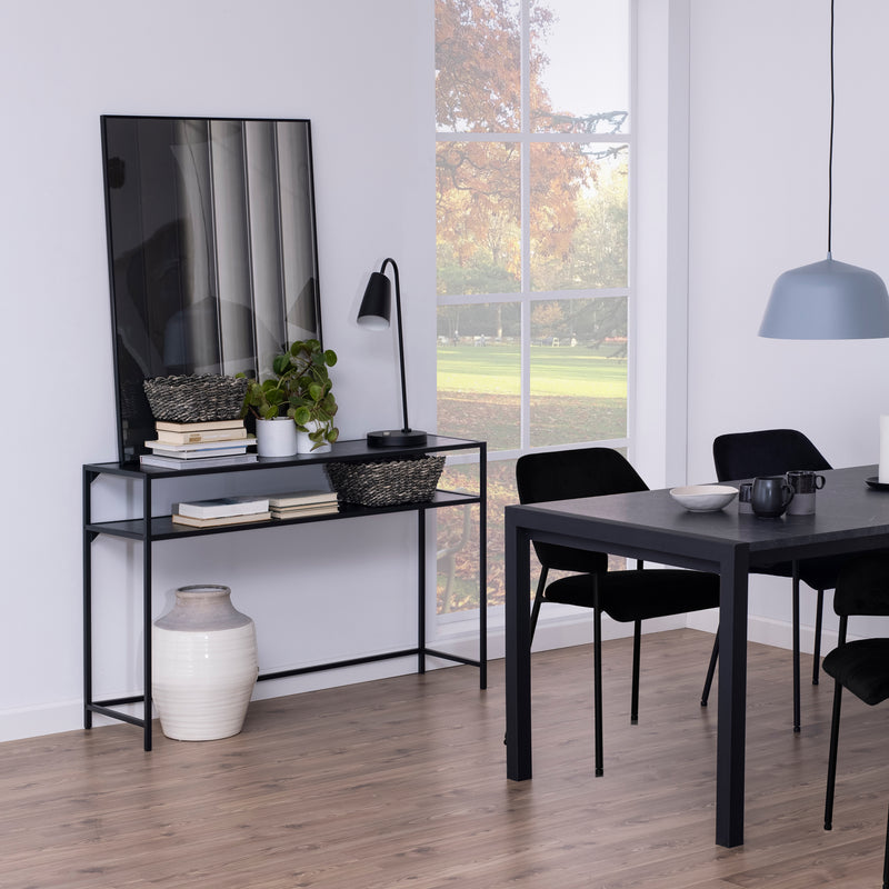 Seaford Metal Console Table – Black – image 4