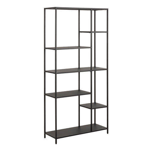 Newcastle Asymmetrical Bookcase with 6 Shelves in Matt Black – image 1