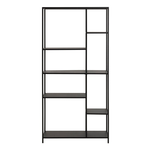 Newcastle Asymmetrical Bookcase with 6 Shelves in Matt Black – image 2