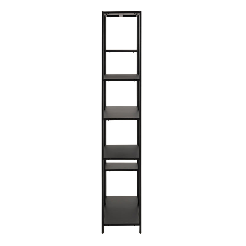 Newcastle Asymmetrical Bookcase with 6 Shelves in Matt Black – image 3