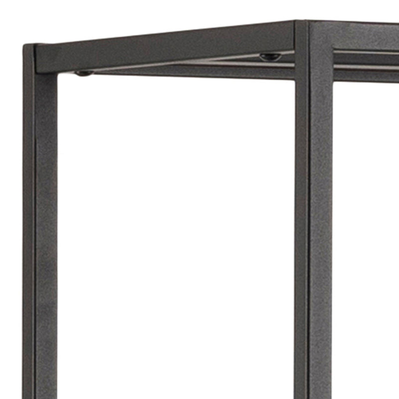 Newcastle Asymmetrical Bookcase with 6 Shelves in Matt Black – image 7