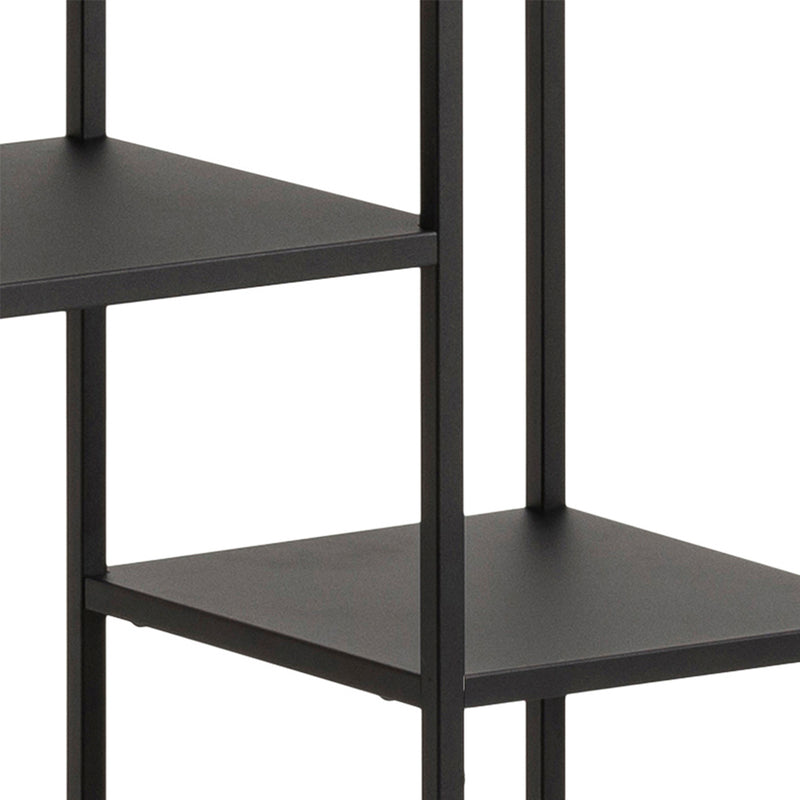 Newcastle Asymmetrical Bookcase with 6 Shelves in Matt Black – image 8