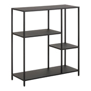 Newcastle Asymmetrical Bookcase with 3 Shelves in Matt Black – image 1