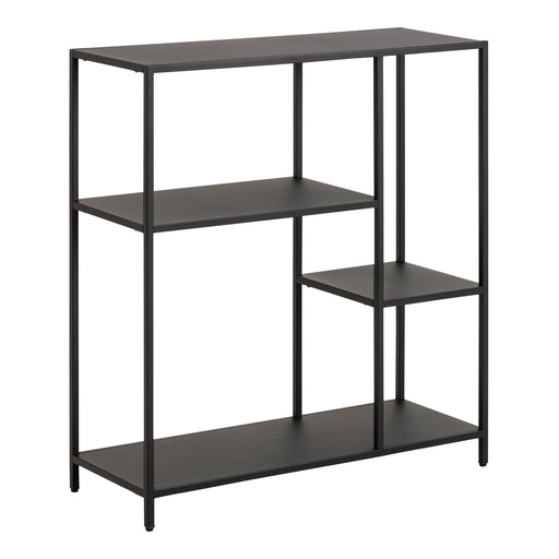 Newcastle Asymmetrical Bookcase with 3 Shelves in Matt Black – image 1