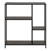 Newcastle Asymmetrical Bookcase with 3 Shelves in Matt Black – image 2